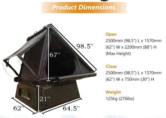 Aluminiumlegierung Wasserdichtes Lkw-Bett Camper Canopy für 2014-2024 Sierra 1500 und 5,5ft F150