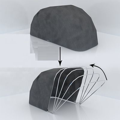 2024 Luxusklappbare Garage mit grauer Farbe und langlebigem Aluminiummaterial