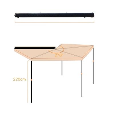270-Grad-Freistehende Markise Premier Design mit LED und Aluminium-Schal