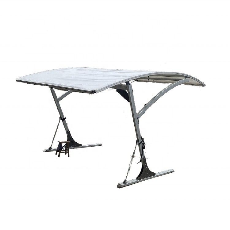 Galvanisierte Stahlbalken Klappwagen Garage mit schwerem Rahmen und Grauem Carport Canopy